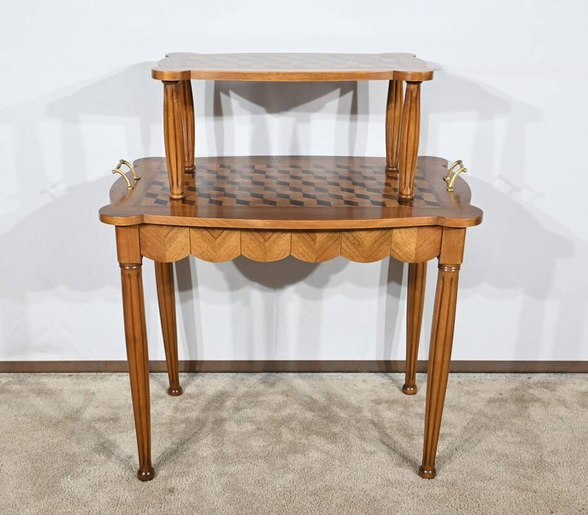 Walnut and Rosewood Marquetry Service Table – 1940