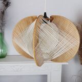 Vintage wood and wicker suspension design