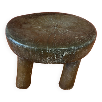 Old African wooden stool