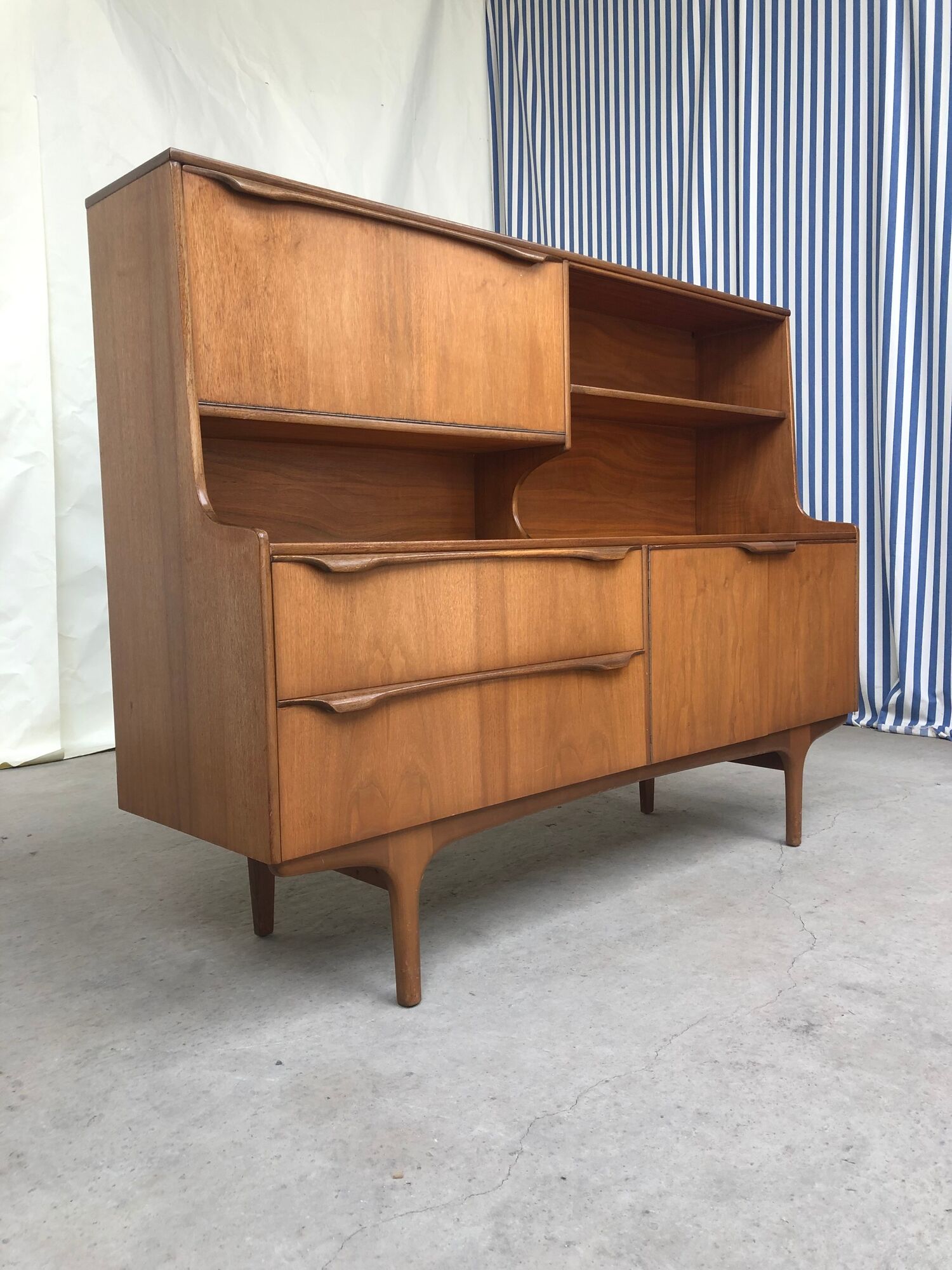 Vtg Mid Century Teak Sutcliffe of Todmorden Highboard Sideboard Danish Design