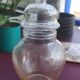 Old glass bottle of apothecary or confectioner