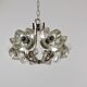 Crystal Glass Flower Pendant Light in Kalmar Style by Sische, Germany, 1970s
