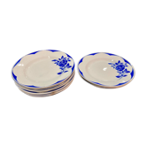 Lot of 11 plates Digoin Sarreguemines model Corsica blue
