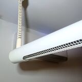 Massive 1980s Set of 2 Industrial Pendant Lamps