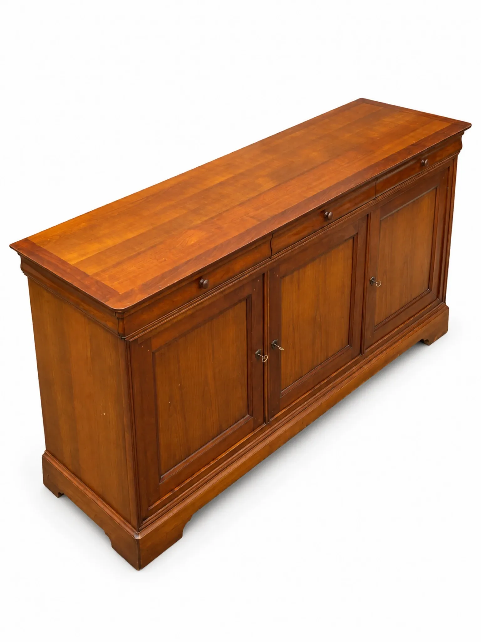 French buffet sideboard in solid fruitwood in Louis-Philippe style.