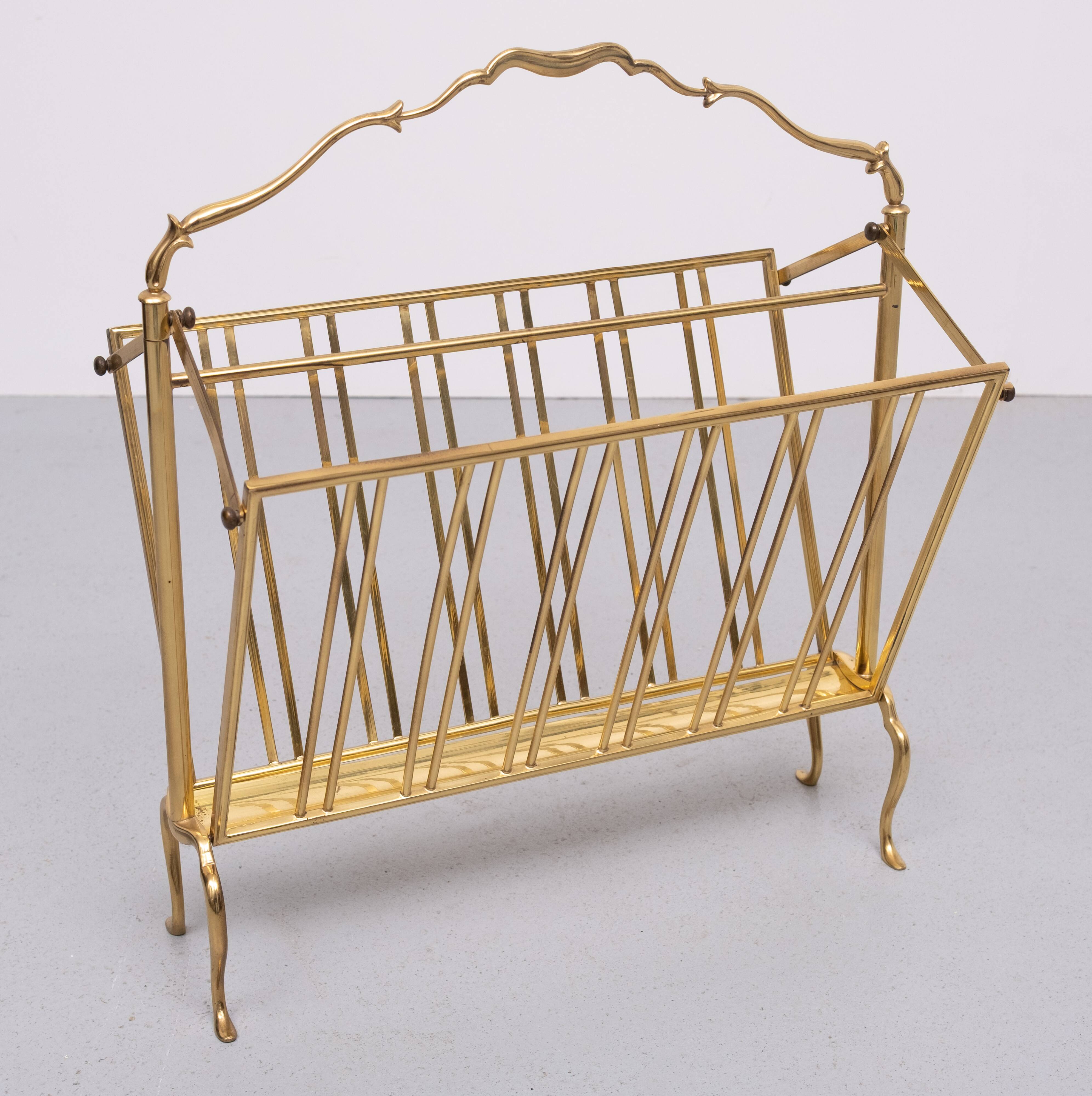 Brass Magazine holder Maison Baguès 1950s France