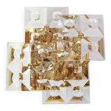 Magnificent pair of crystal wall lights by Kinkeldey, Germany, 1970s.