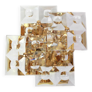 Magnificent pair of crystal wall lights by Kinkeldey, Germany, 1970s.
