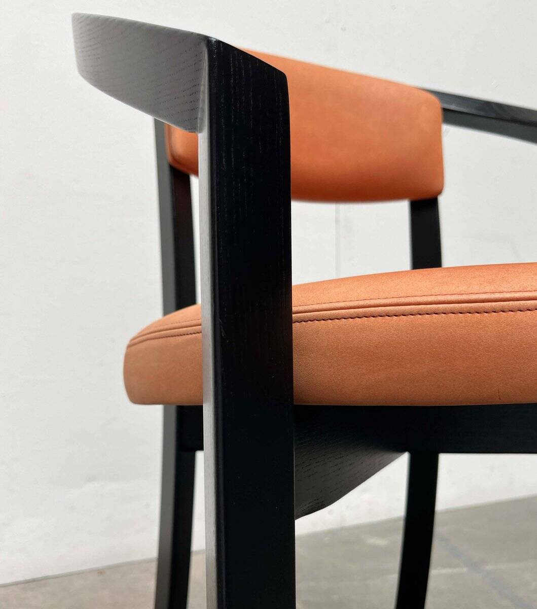Postmodern German Chair Model Nostro in Leather by Andreas Weber for Rosenthal Einrichtung, 1980s