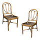 paire de chaises en rotin 1960