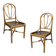 paire de chaises en rotin 1960