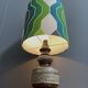 Ceramic table lamp green shade by  Hustadt-leuchten 1970s