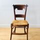 Chaise ancienne en bois et assise paillée