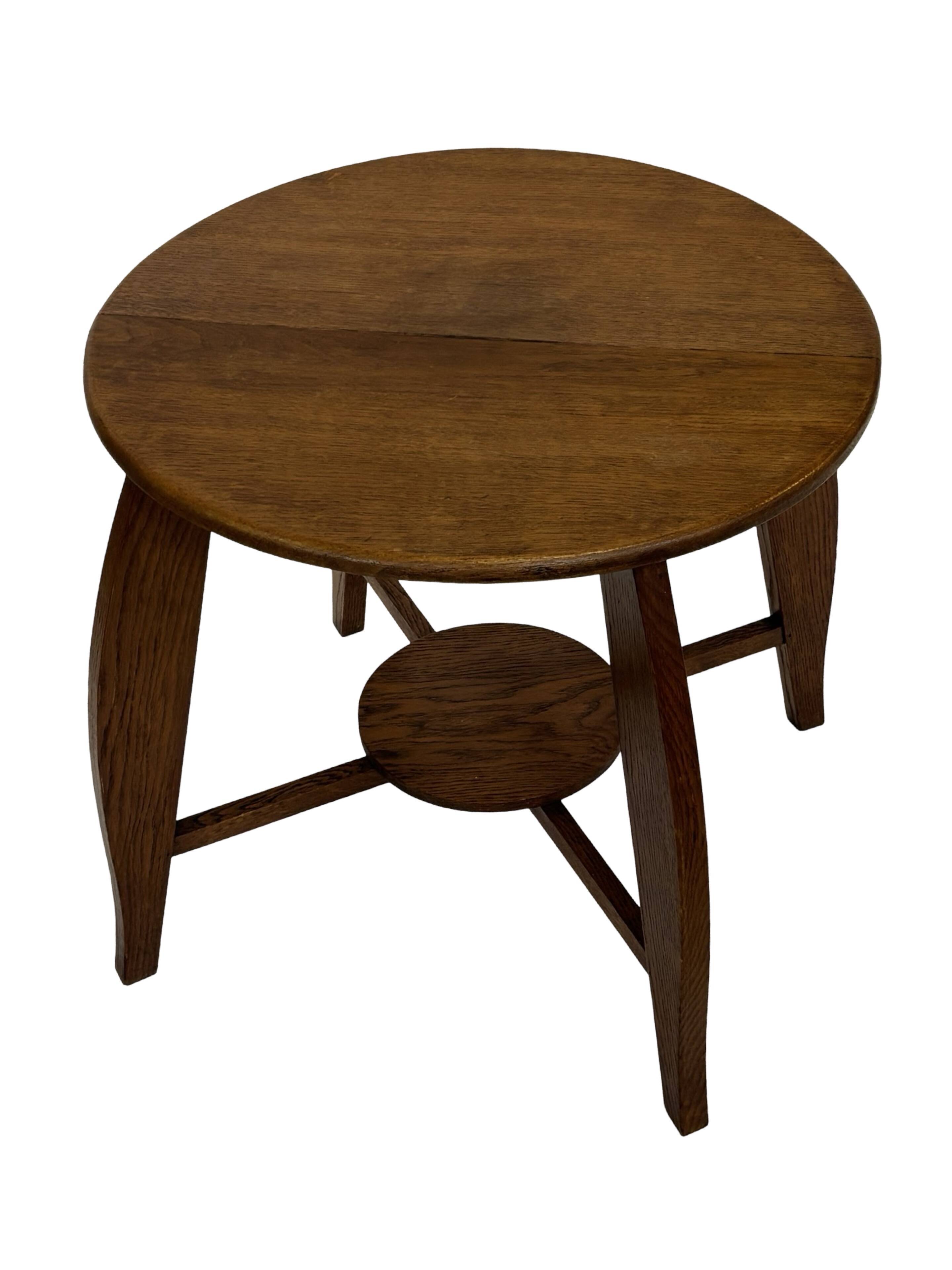 Art Deco Coffee Table Side Table Oak 1950s Design