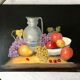 Painting oil on canvas colorful still life vintage