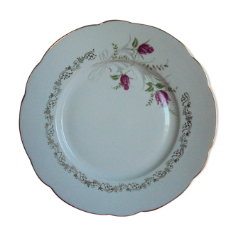 Plat de service rond Porcelaine Chauvigny  Diamètre 27,5 cm