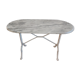 Table de bistrot marbre et fonte