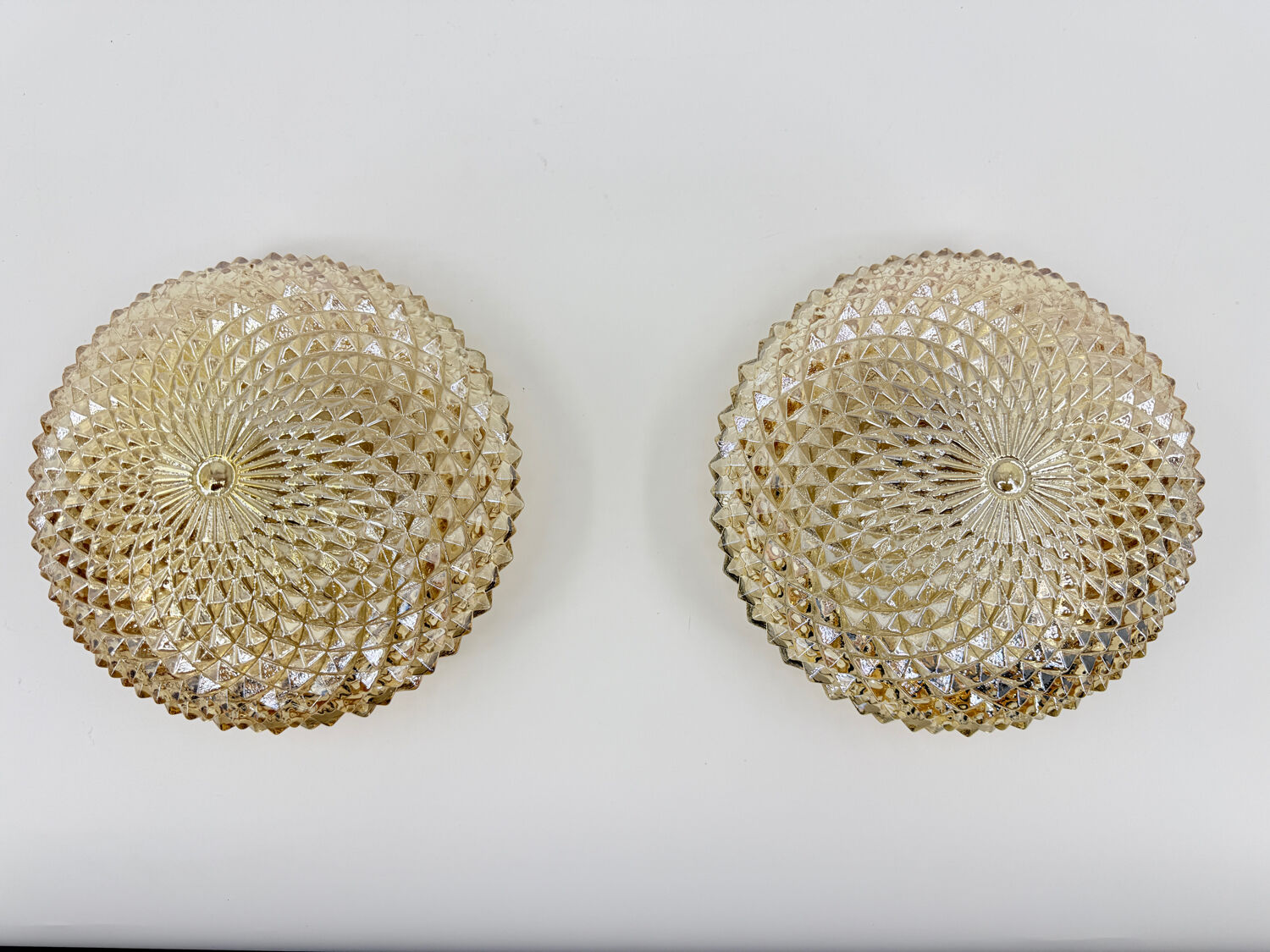 Vintage amber wall lights