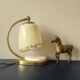 Bauhaus / Modernist lamp brass/bakelite & opaline Mid Century 1940-50