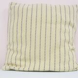Coussin vintage rayé beige