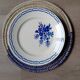 6 old plates 1920/30 Badonviller, blue decor