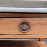Antique pine and marble toilet furniture (renovated)