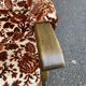 Vintage 70s 3-seater convertible sofa in floral velvet Méral France 1970