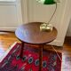 Tripod side table in wood - brutalist style