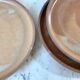 Set of 6 flat plates in artisanal sandstone 60s-70s