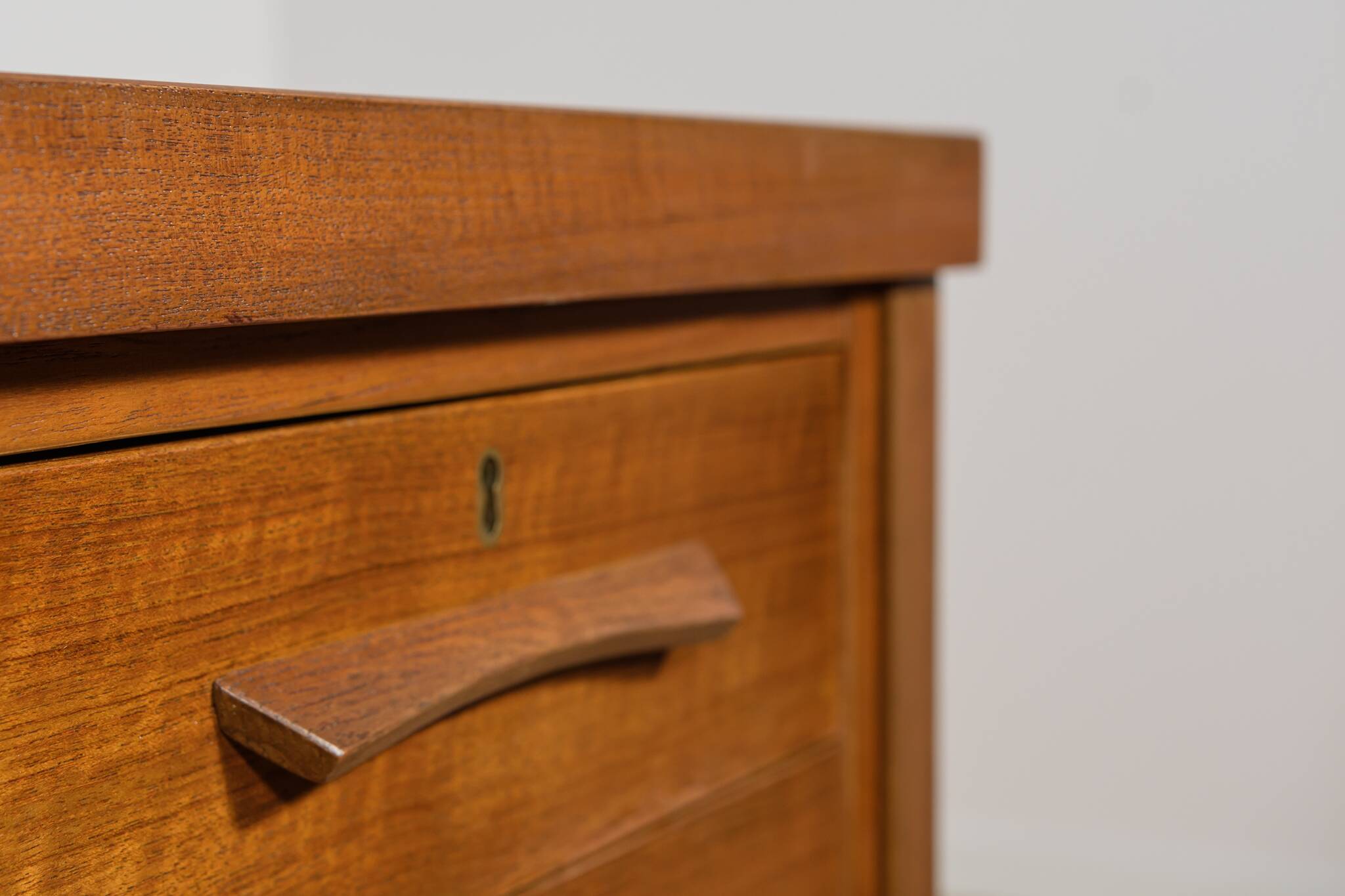 Mid-Century Freestanding Teak Desk, Denmark, 1960s
