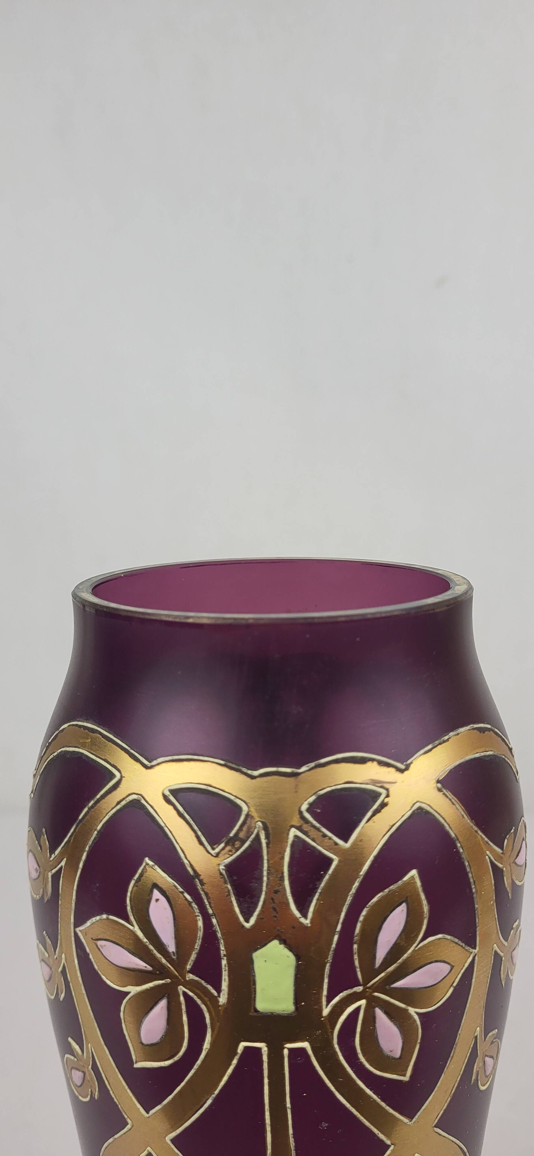 Enamelled Glass Vase, 1930s