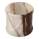 Vintage Hand-Carved Onyx Vessel | Cachepot | Pencil Holder