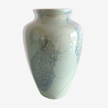 Vase ovoide vert nacré par Scheurich Keramik / vintage années 60-70