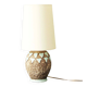 Art Deco ceramic table lamp base with blue patterns, 1920s/30s.