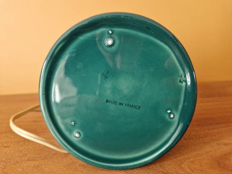 Green ceramic lamp base