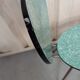 Formica chair green marbled effect