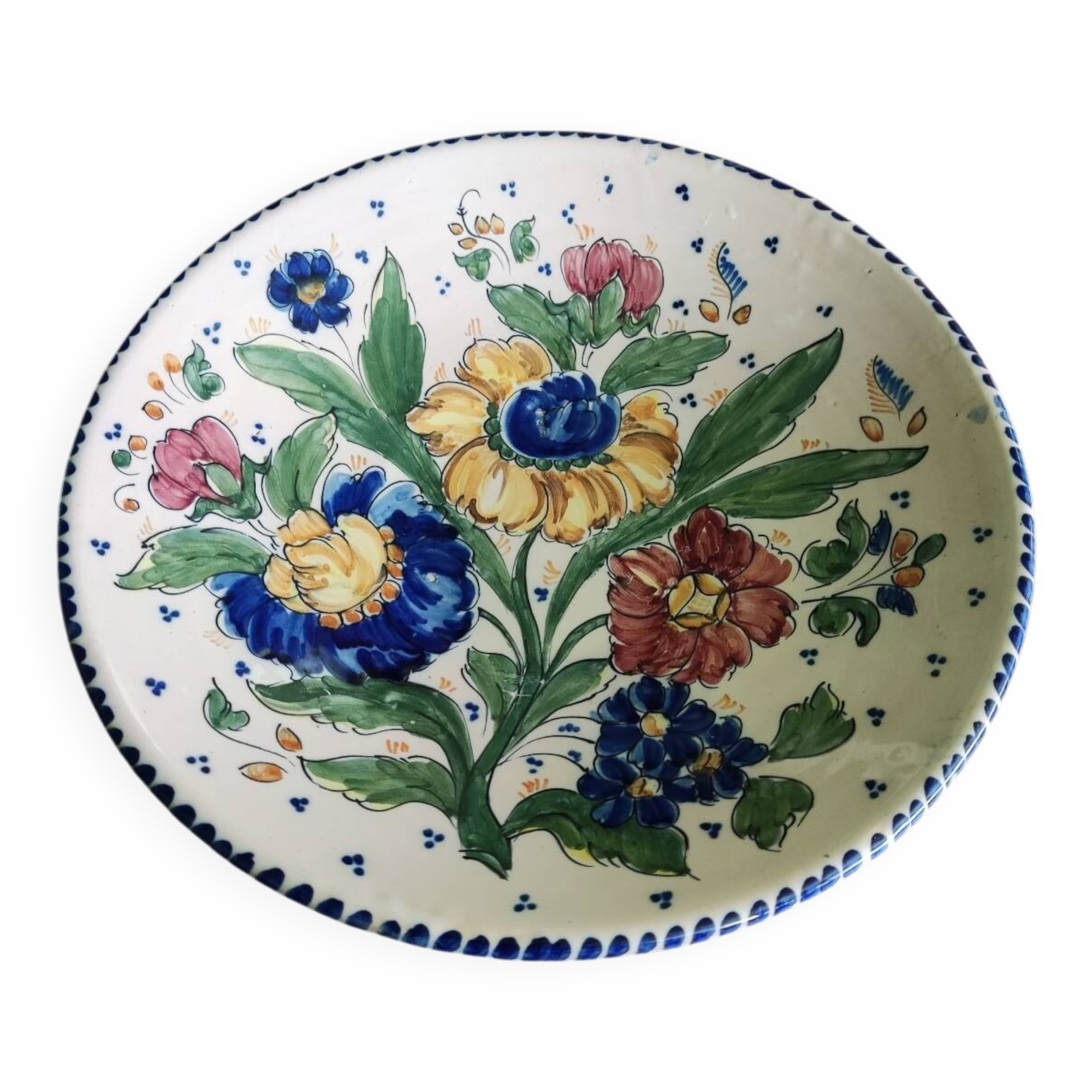 Signed Spanish ceramic dish