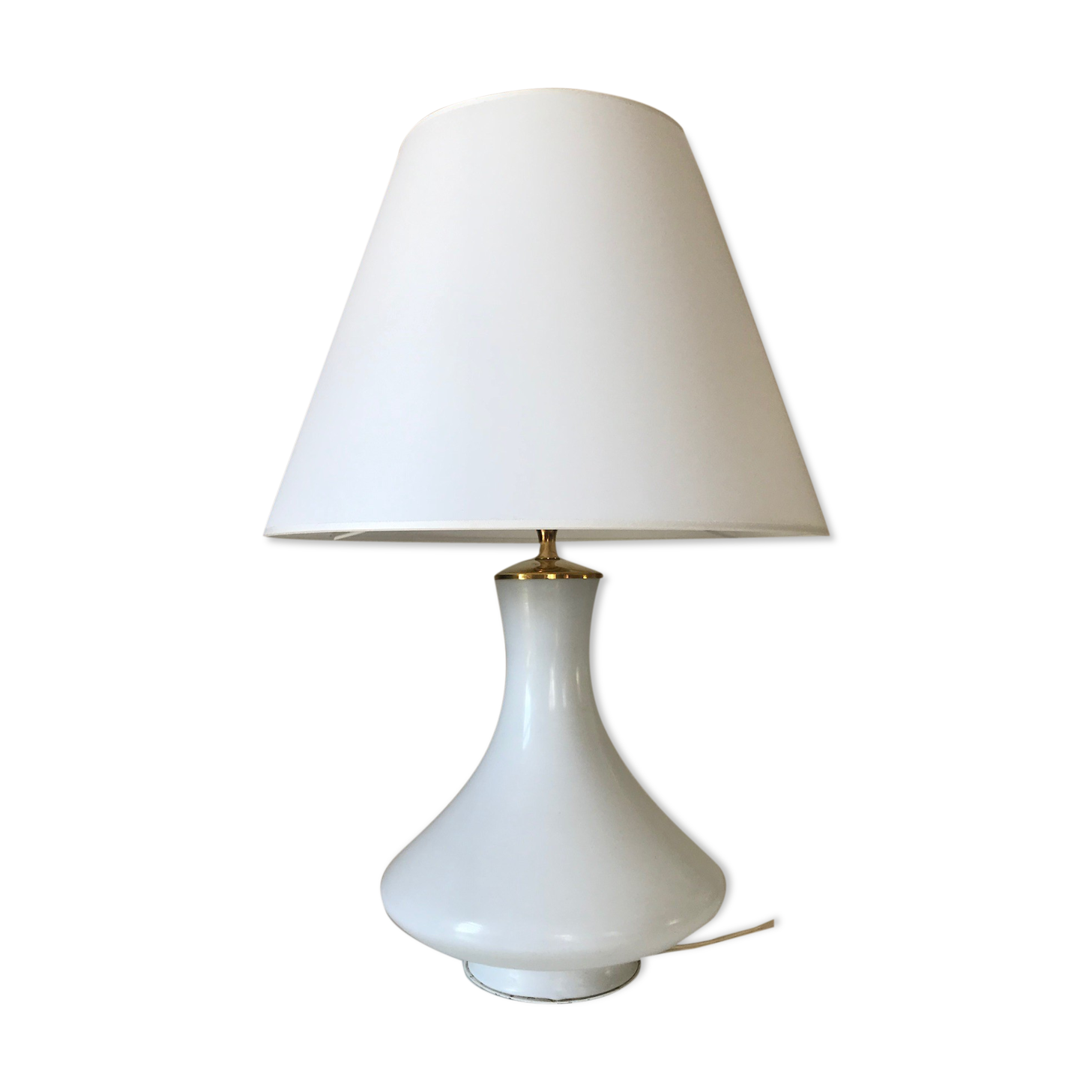 Opaline and brass opaline lamp 70