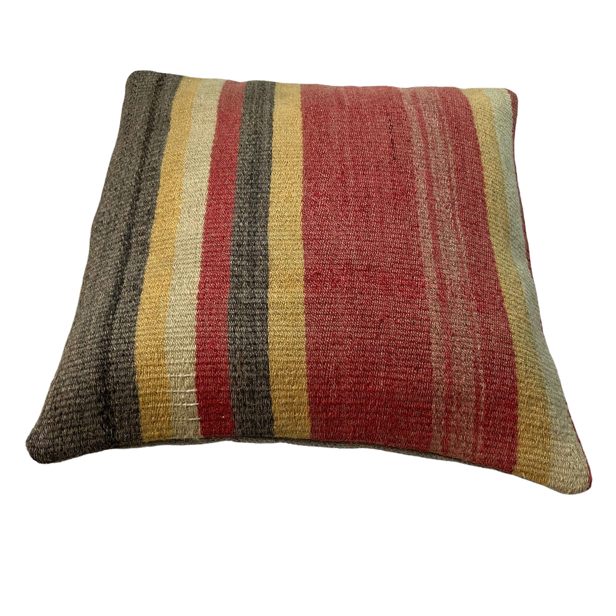 Housse de coussin kilim turc vintage, 40 x 40 cm