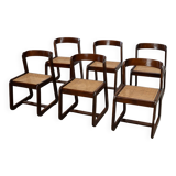 Set of six Italian dining chairs