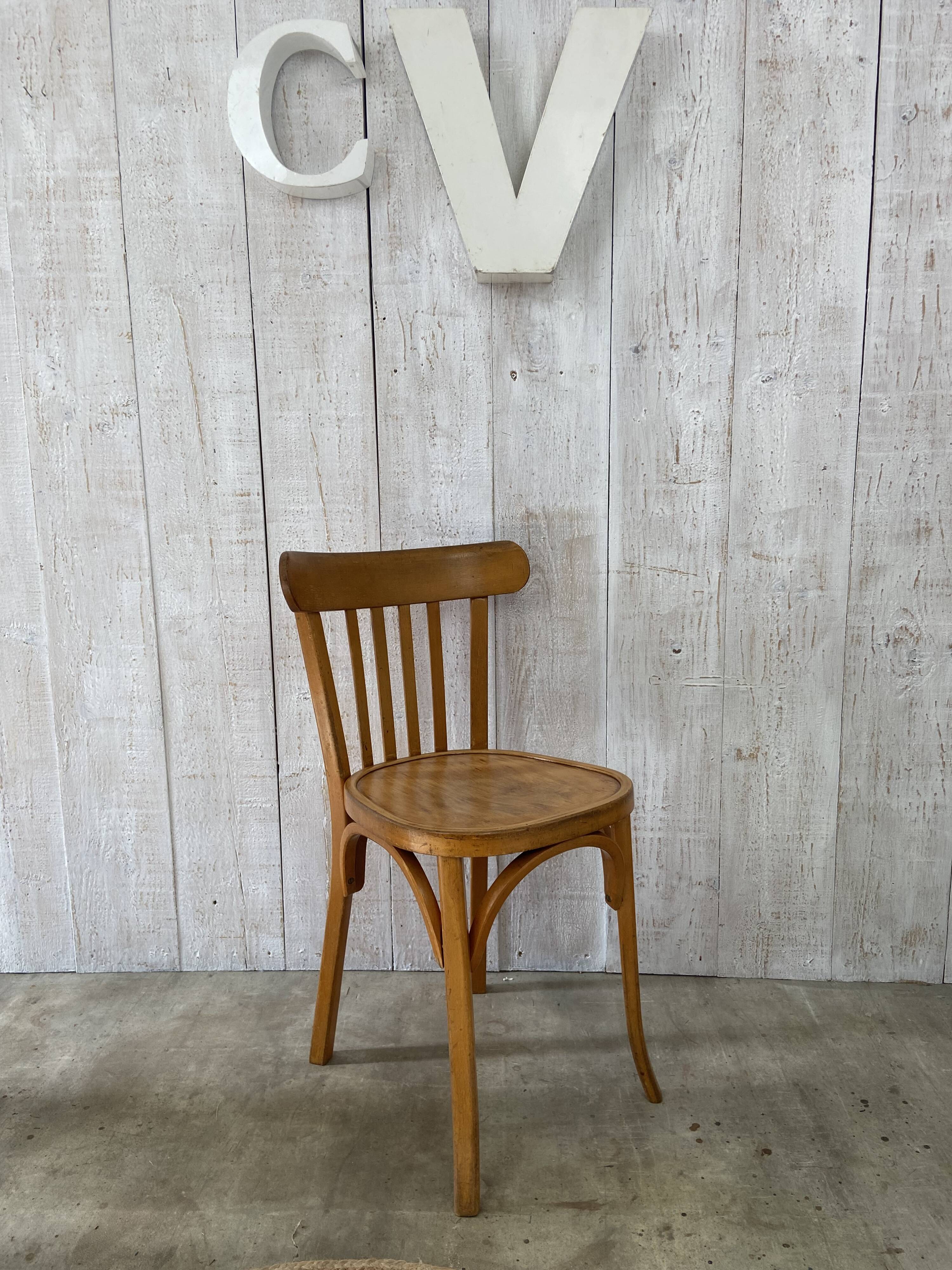 Set of 4 mismatched bistro chairs