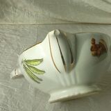 Faience sauce boat decor vegetables 4 seasons