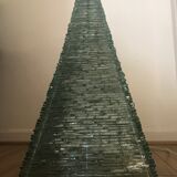 Stacked glass pyramid lamp 1970