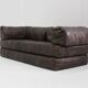 Vintage leather patchwork sofa 1970s