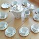 Antique coffee or tea service in fine porcelain from the 1930s.