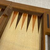 Wooden chess and backgammon set