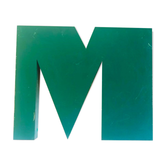 Lettre M d'enseigne années 50 hauteur 40 cm