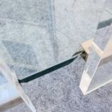 Console Design Marais International Glass and Plexiglas, circa 1980
