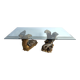 Vintage giltwood mermaid coffee table, 1960s