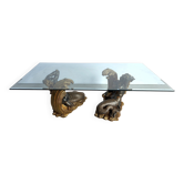 Vintage giltwood mermaid coffee table, 1960s